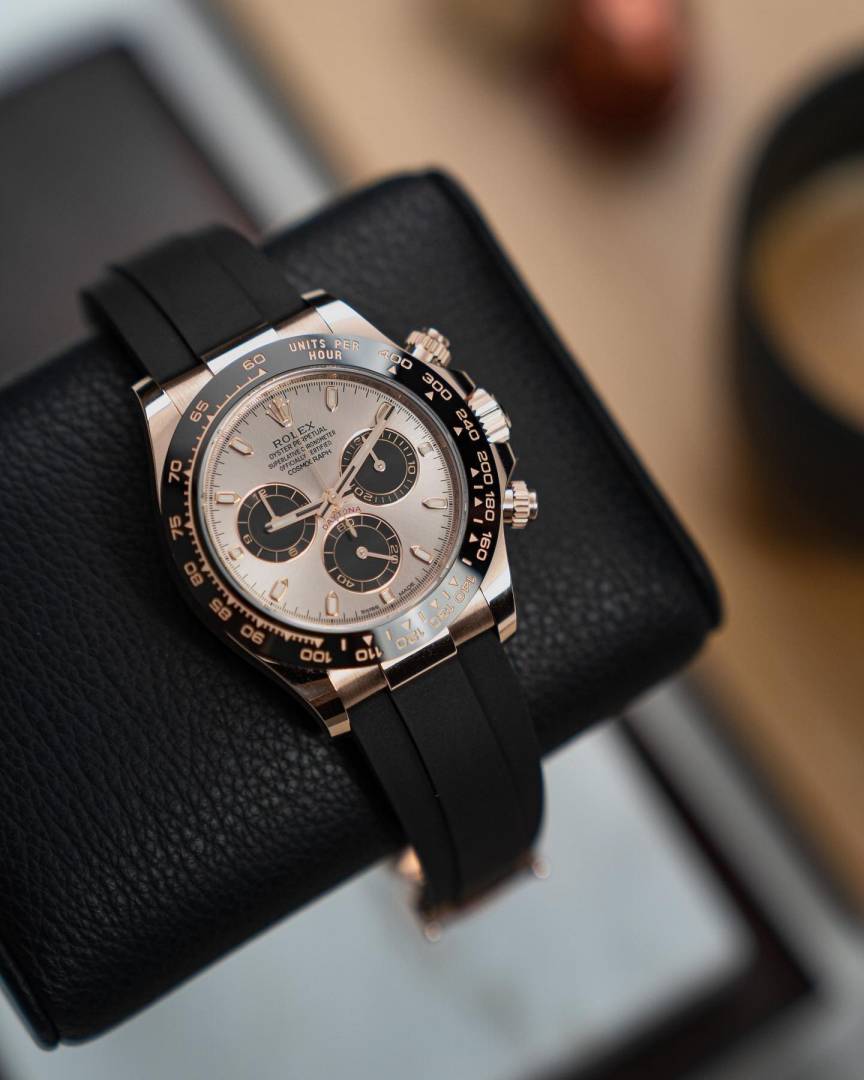 Rolex Oyster Perpetual Daytona Rose Gold replica front view