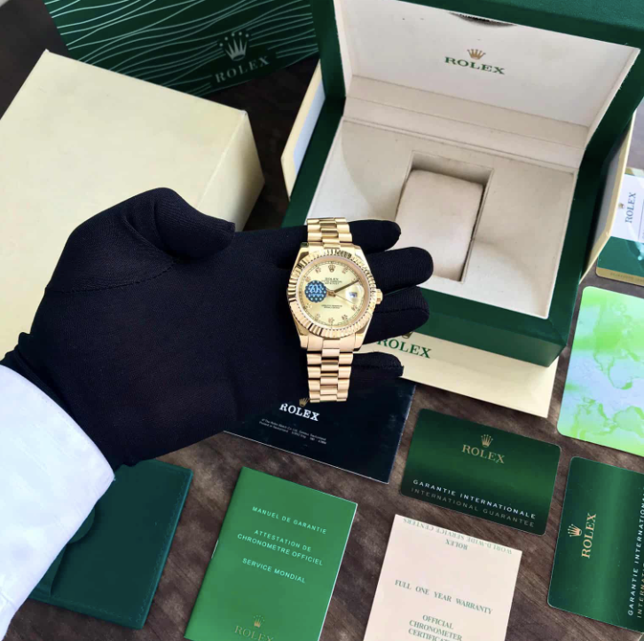 Rolex Datejust 41 Golden Automatic Mens Watch