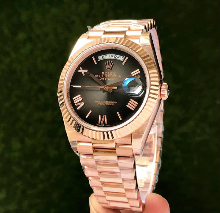 Rolex Day Date Rose Gold Swiss ETA Automatic Men’s Watch
