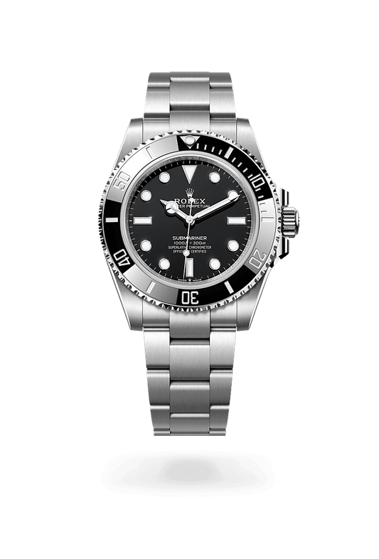 Rolex Black Dial Submariner Silver Chain