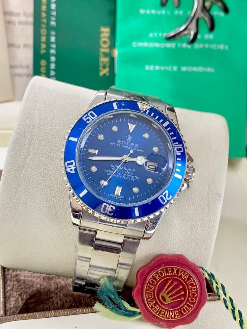 Rolex Submariner Blue Dial Mens Watch