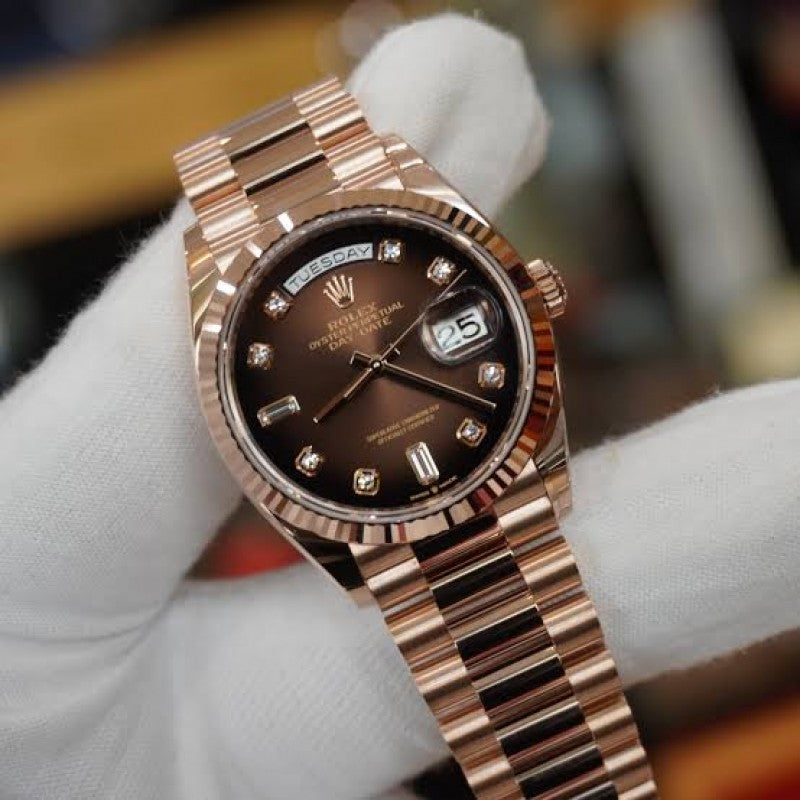 Rolex Day-Date Rose Gold Mens Watch