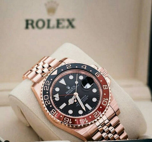 Rolex GMT Master 2 Rose Gold Mens Watch