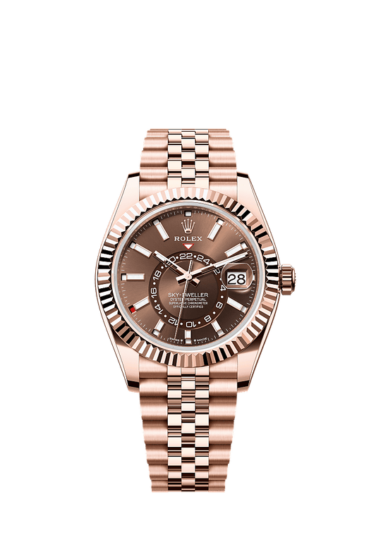 Rolex Sky Dweller Rose Gold Mens Watch