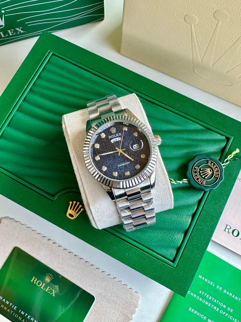 Rolex Day-Date Blue Dial Mens Watch