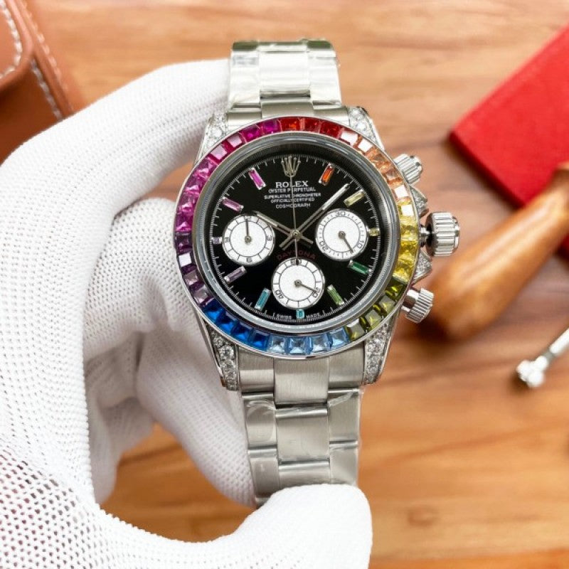 Rolex Cosmograph Daytona Rainbow Silver Mens Watch