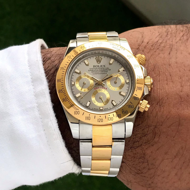 Rolex Cosmograph Daytona Dual Tone Silver Gold Watch