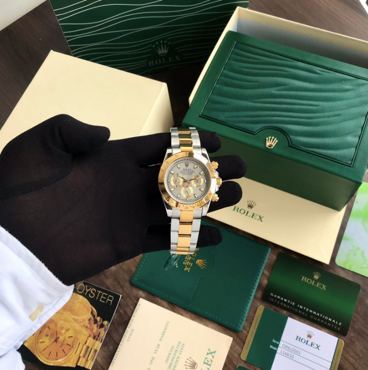 Rolex Cosmograph Daytona Dual Tone Silver Gold Watch