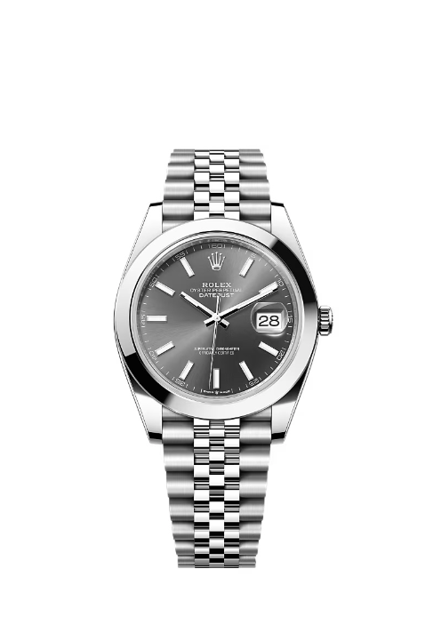 Rolex Datejust 41 Grey Dial Silver Mens Automatic Watch