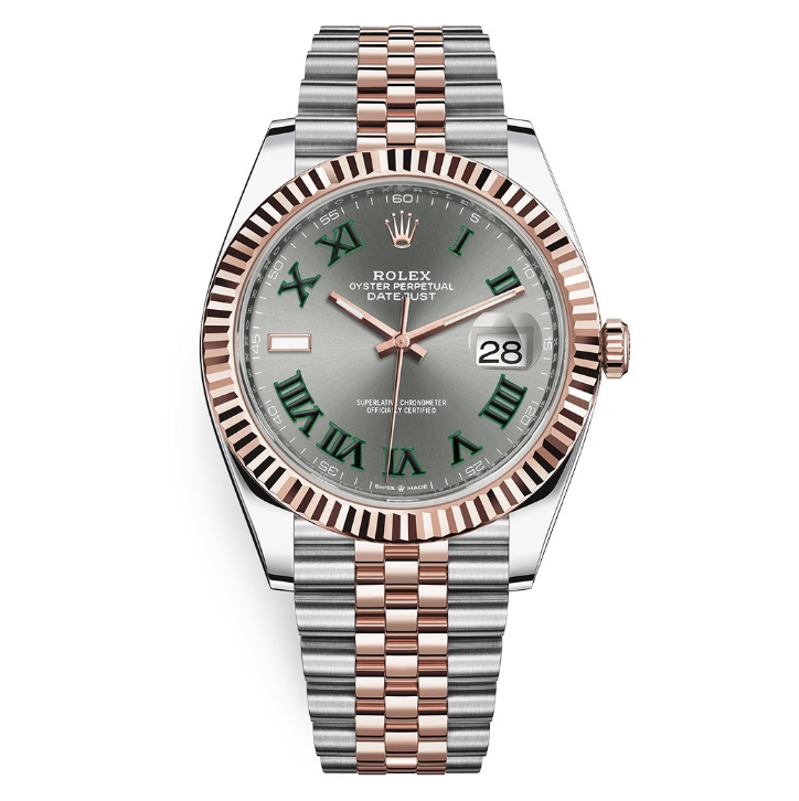 Rolex Datejust Roman Jubilee 41mm Steel and Everose Gold Swiss ETA Men’s Watch