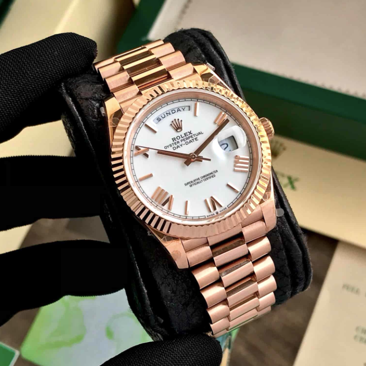 Rolex Day Date Rose Gold Swiss ETA Automatic Men’s Watch