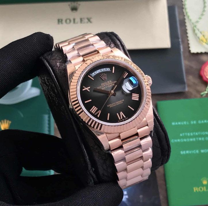 Rolex Day Date Rose Gold Swiss ETA Automatic Men’s Watch