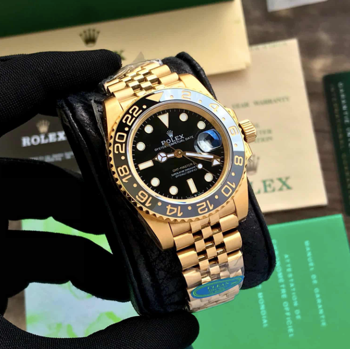 Rolex GMT Master 2 Gold Swiss ETA Automatic Mens Watch